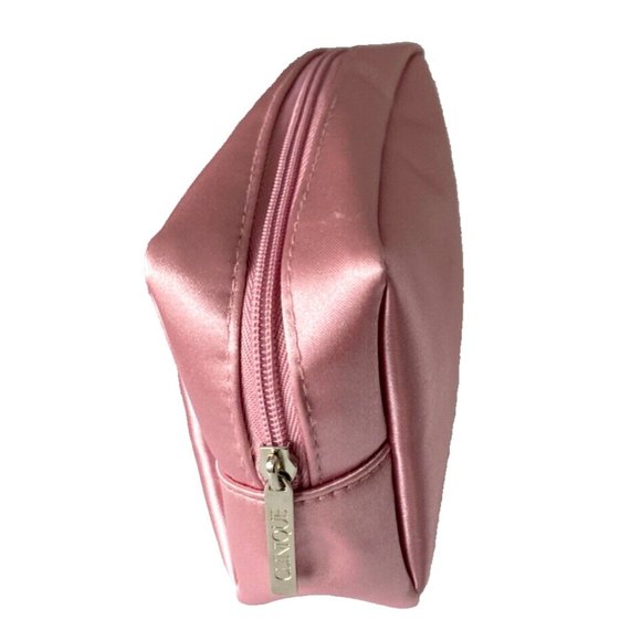 Clinique Pink Makeup Bag Zip Up Water-Resistant Small Cosmetic Travel Carrier - Picture 8 of 11